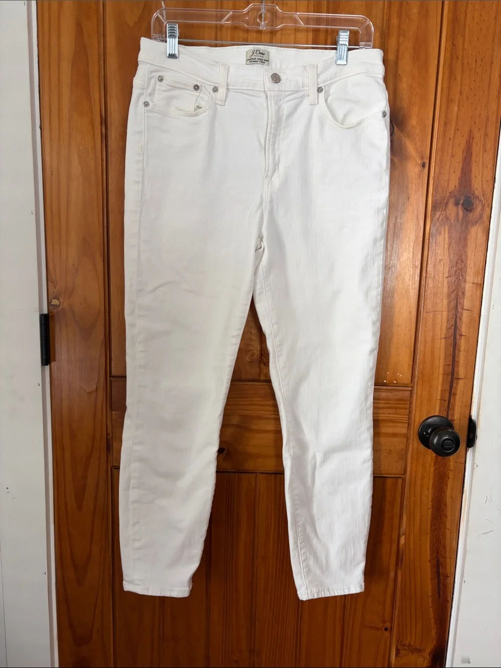 J. Crew Lookout High Rise Skinny Crop Jeans White 31